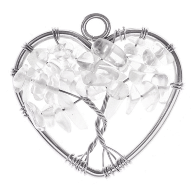 Tree of Life Heart Crystal Chip Stone Pendants Wholesale
