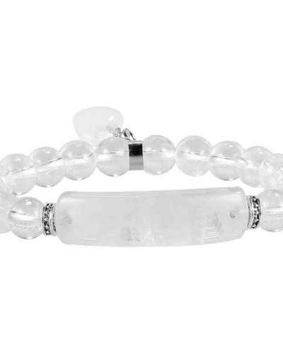 8MM Healing Crystal Heart Charm Bracelet Bulk