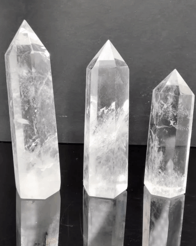 Clear Quartz Crystal Tower Hexagonal Prism Energy Wand