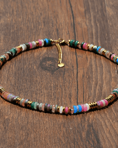 Semi-Precious Gemstone Colorful Beaded Necklace Wholesale