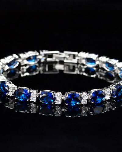Colorful AAA Zircon Tennis Bracelet​ for Women-blue