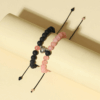 Black Pink Couple Beaded Crystal Bracelet Sets