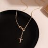 Cross Alloy Necklace with Infinity Design Wholesale