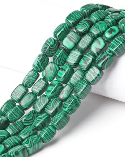 Alternative view of Cube Green Malachite Beads Loose Gemstone Bulk
