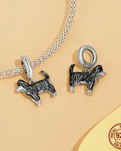 Alternatief beeld van Cute Sterling Silver Border Collie Pendant Bulk