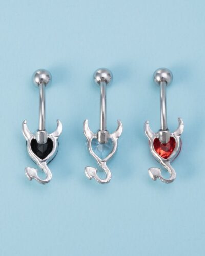 Devil Heart Shaped Belly Button Piercing Jewelry