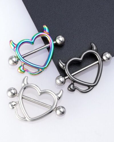 Devil Heart Shaped Nipple Piercing Jewellery