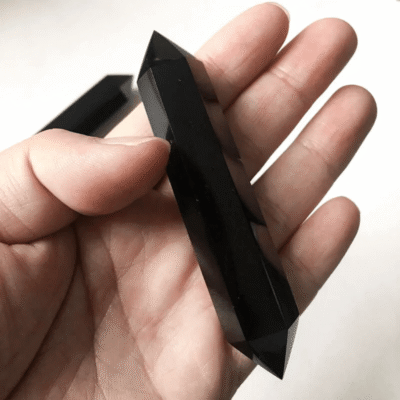 Double-Pointed Black Obsidian Tower Wholesale