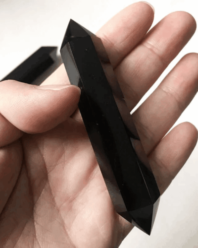 Double-Pointed Black Obsidian Tower Wholesale