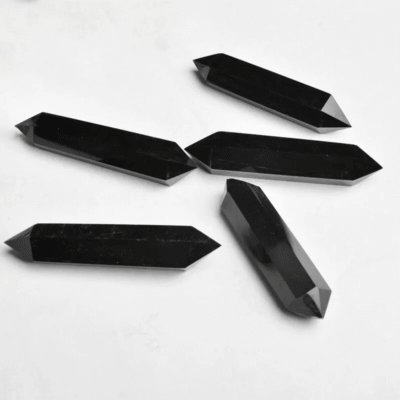 Double-Pointed Black Obsidian Tower Wholesale