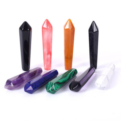Double-Pointed Hexagonal Crystal Towers Raw Stones Wholesale