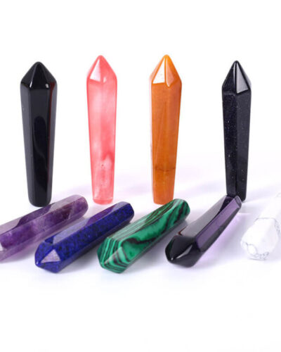 Double-Pointed Hexagonal Crystal Towers Raw Stones Wholesale