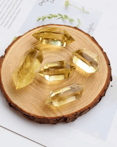 Double-Pointed Natural Citrine Crystal Tower Wholesale