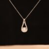 Drop Pendant Moissanite Necklace with 925 Sterling Silver