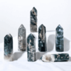 Druzy Moss Agate Tower Obelisk Wholesale