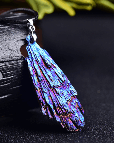 Electroplated Black Tourmaline Pendant Necklaces Bulk Protection Safety