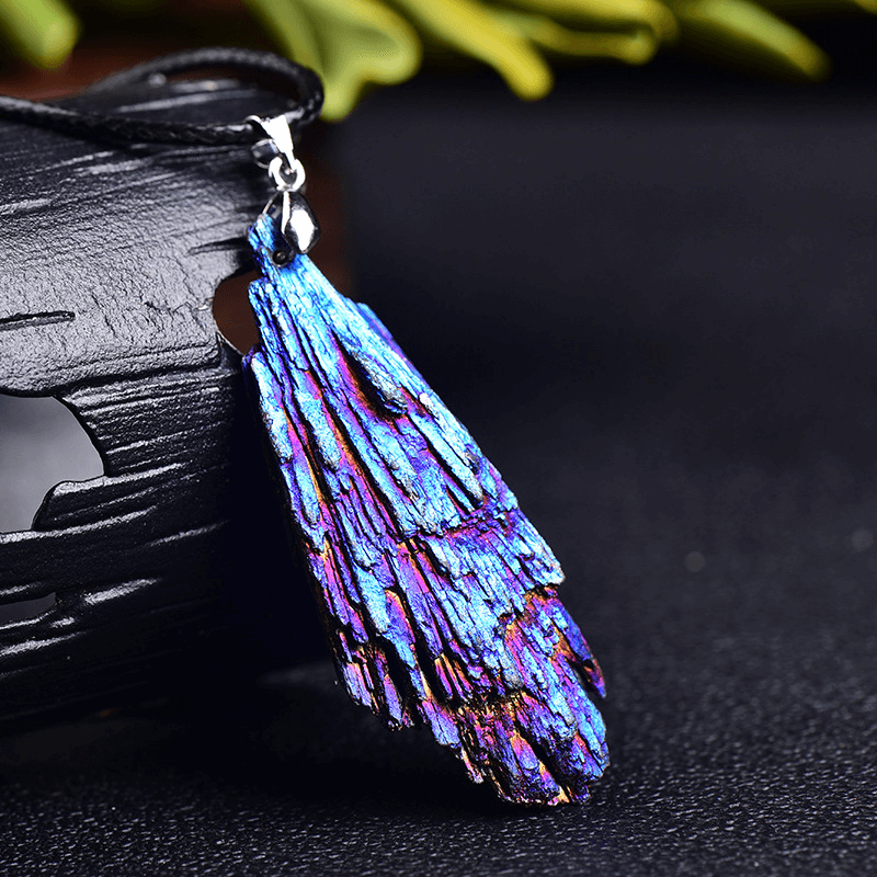 Electroplated Black Tourmaline Pendant Necklaces Bulk Protection Safety