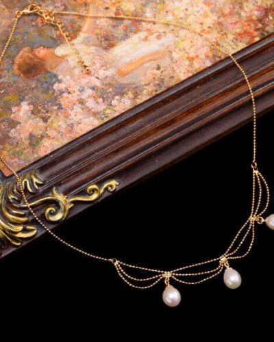 Elegant Gold Plated Pearl Choker Necklace for Women