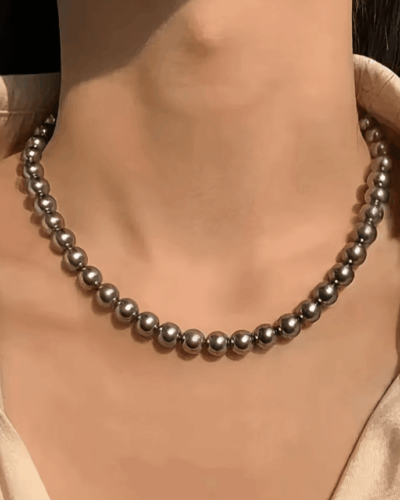 Elegant Simple Black Pearl Necklace Jewelry Wholesale