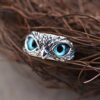 Evil Eye Owl Adjustable Men's Fashion Rings