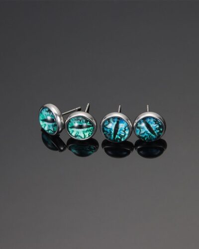 Evil Eye Titanium Men Earrings Wholesale