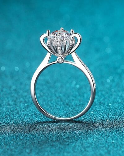 Flower Moissanite Ring with 925 Sterling Silver Wholesale 3