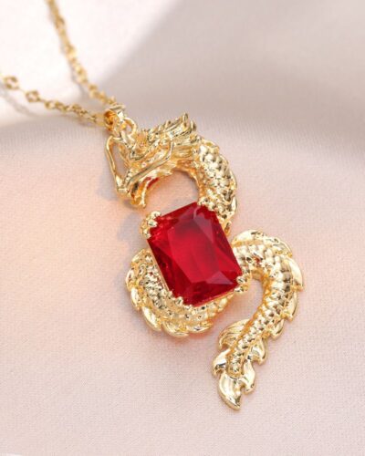 Flying Dragon Stainless Steel Pendant Necklace