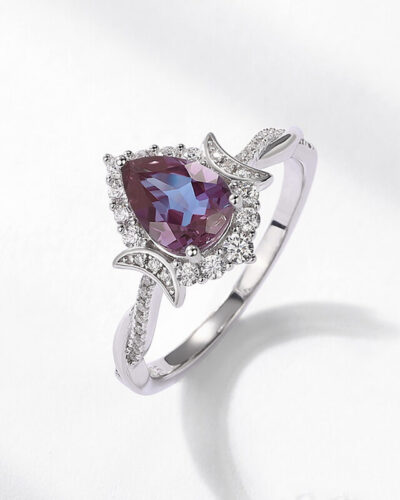 Freshwater Pearl Alexandrite Stackable Ring S925 Silver'nin alternatif görünümü