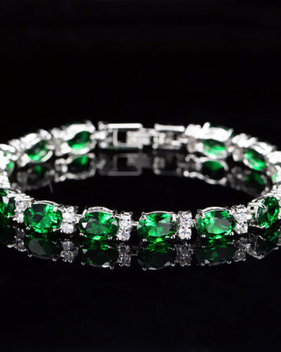 Colorful AAA Zircon Tennis Bracelet​ for Women-green