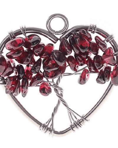 Tree of Life Heart Crystal Chip Stone Pendants Wholesale