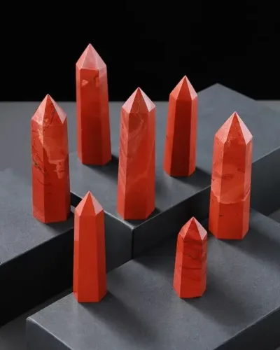 Genuine Red Jasper Tower Pointed Crystal Bulk