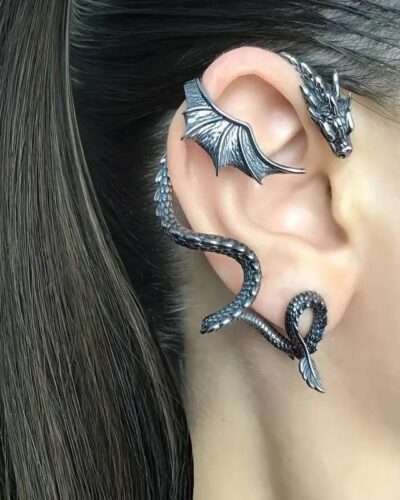 Gothic Dragon Metal Mens Earrings Studs Wholesale