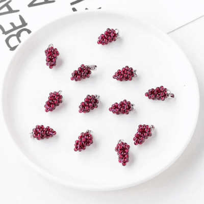 Grape Shaped Garnet Pendant Necklace Wholesale