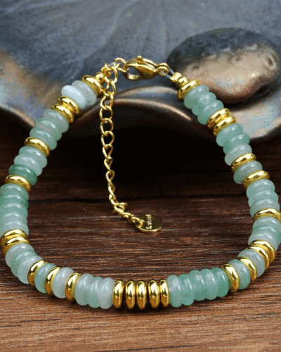 Semi-Precious Gemstone Colorful Beaded Bracelet