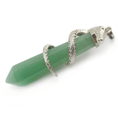Snake-Wrapped Raw Crystal Point Pendant Bulk