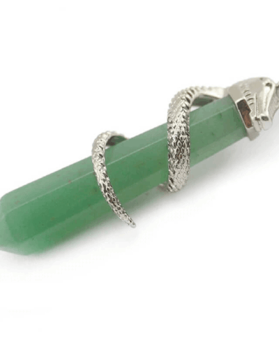 Snake-Wrapped Raw Crystal Point Pendant Bulk