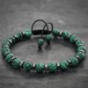 8MM Adjustable Woven Green Malachite Bracelet Wholesale