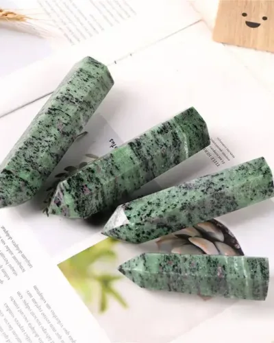 Green Ruby Zoisite Tower Crystal Wand Bulk