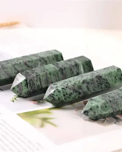 Green Ruby Zoisite Tower Crystal Wand Bulk