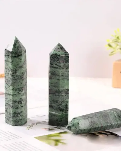Green Ruby Zoisite Tower Crystal Wand Bulk