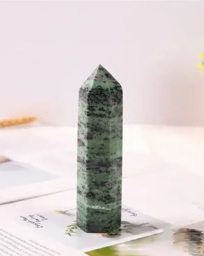 Green Ruby Zoisite Tower Crystal Wand Bulk