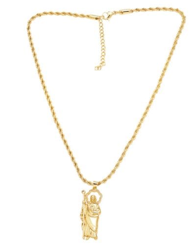 Grim Reaper Pendant 18k Gold Plated Brass Necklace 2
