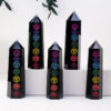 Healing 7 Chakra Patterns Black Obsidian Tower