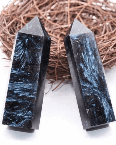 Healing Blue Astrophyllite Point Tower Bulk