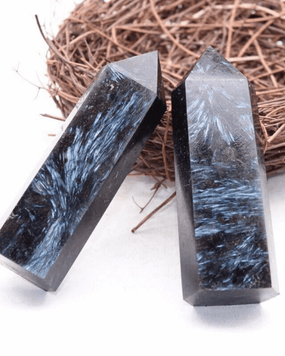 Healing Blue Astrophyllite Point Tower Bulk