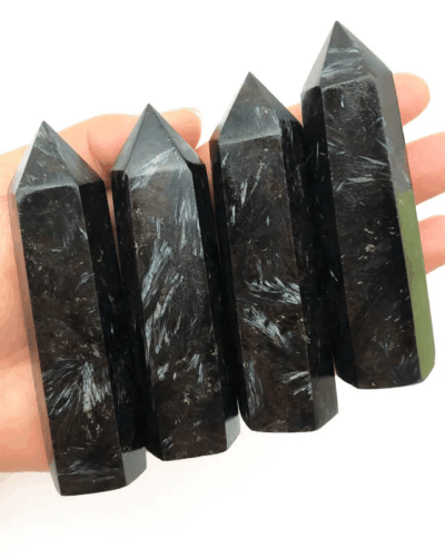 Healing Blue Astrophyllite Point Tower Bulk