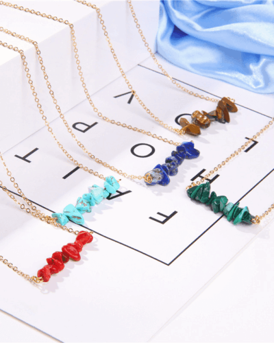 Healing Energy Irregular Chip Stone Necklace Wholesale