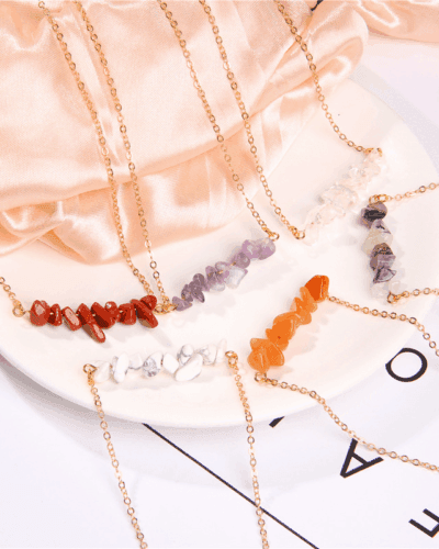 Healing Energy Irregular Chip Stone Necklace Wholesale