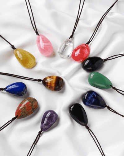 Healing Energy Waterdrop Shaped Crystal Necklace Wholesale