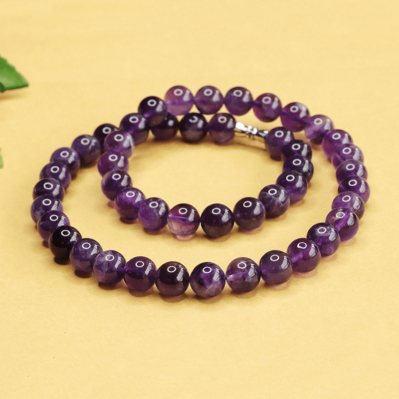 Healing Meditation Amethyst Beaded Necklace Wholesale